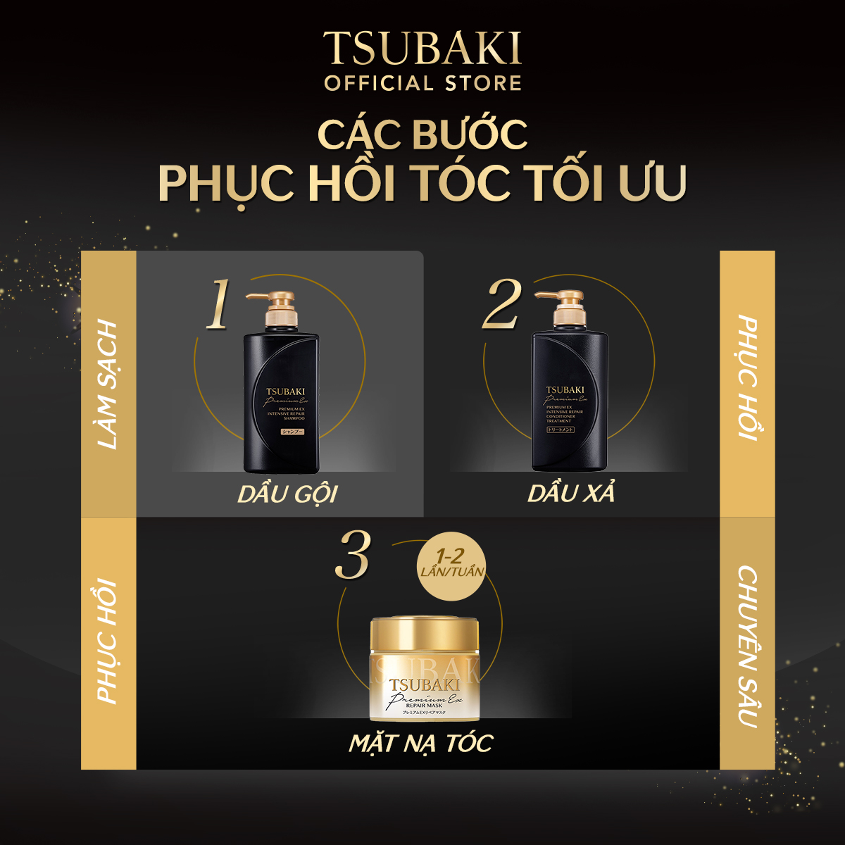 Mặt Nạ Tóc Cao Cấp Phục Hồi Hư Tổn TSUBAKI (180g)