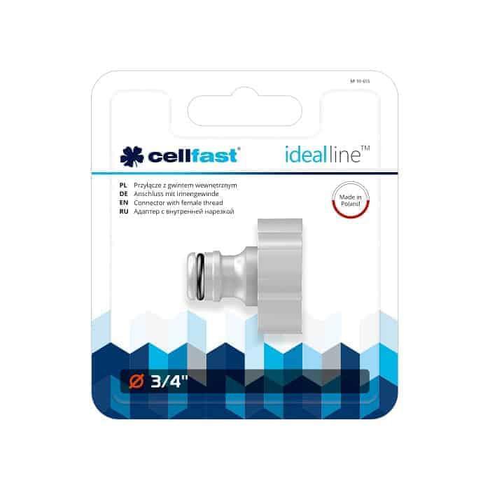 Cút nối nhanh nguồn nước ren trong Cellfast Ideal Line 3/4″ (27mm)- 50-655 - ban công xanh