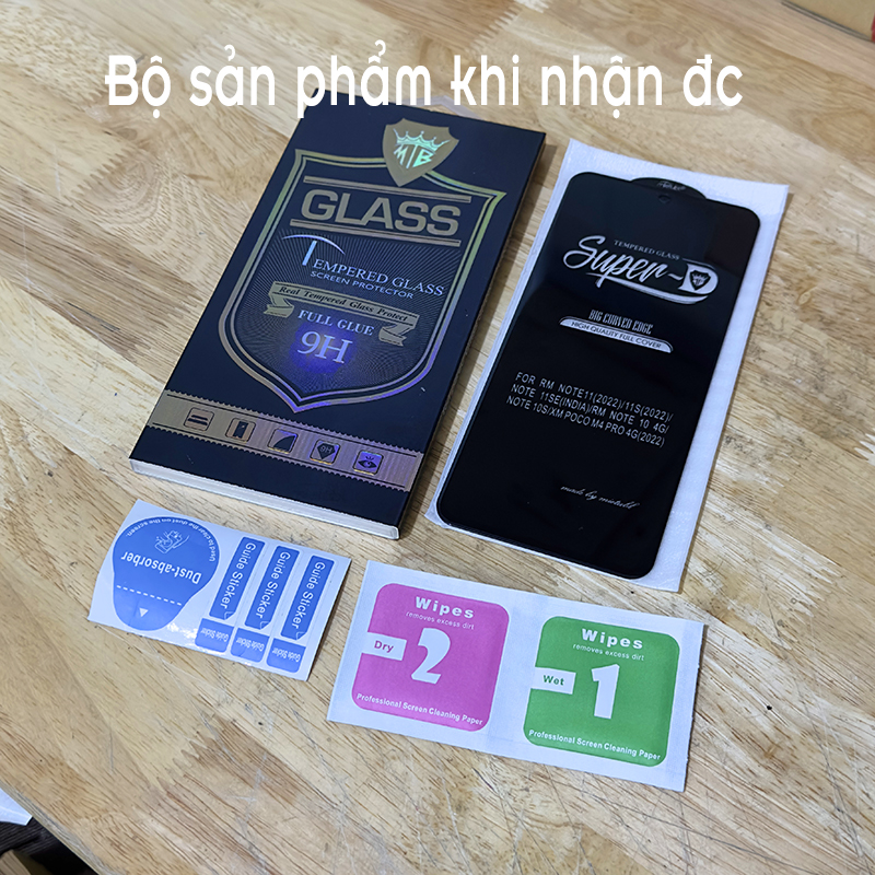 Kính cường lực Super D cho Black Shark 5 - 5 Pro, Full viền Đen