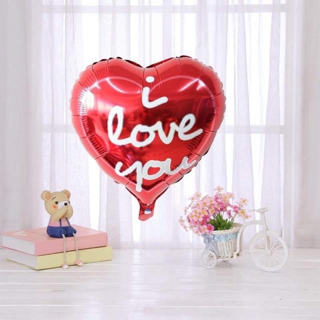Bóng bay trái tim có chữ i love you