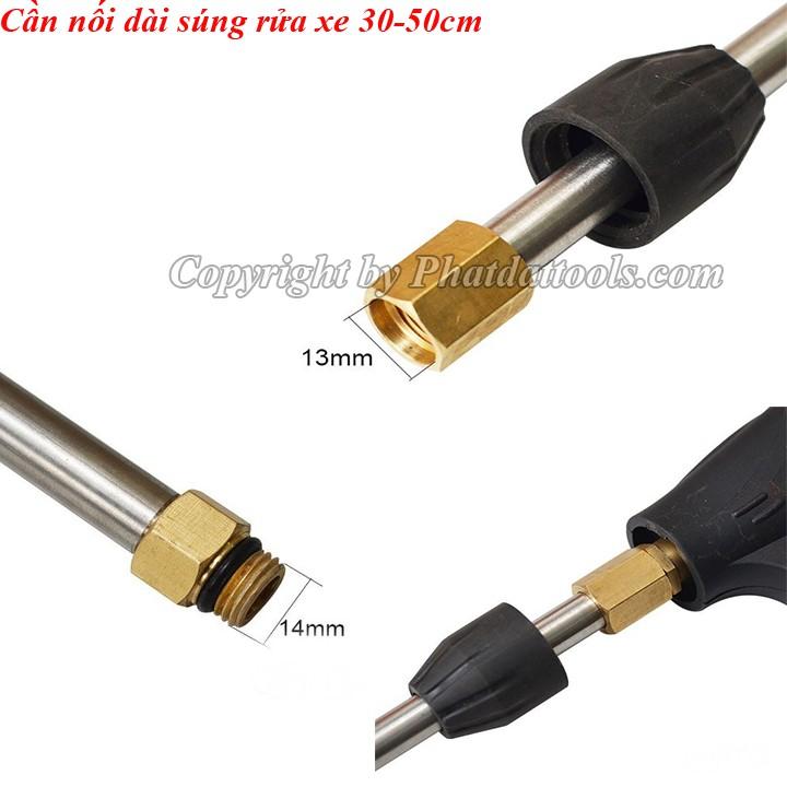 Cần nối dài súng rửa xe 30-50cm-Chất liệu đồng,thép không gỉ cao cấp