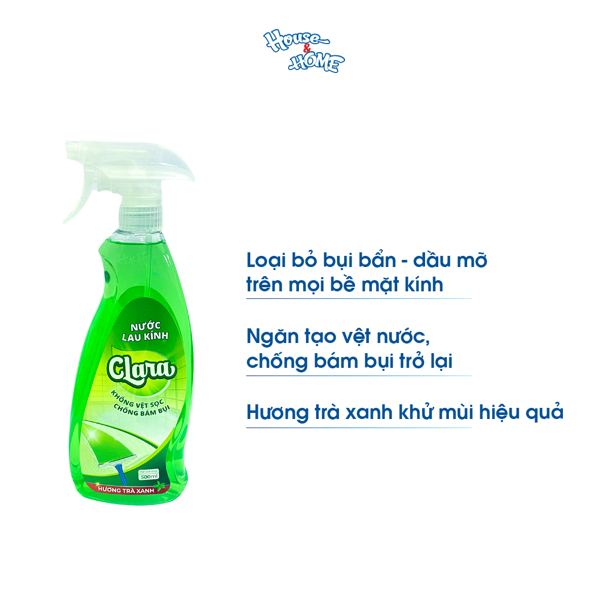 Nước lau kính Clara chai 500ml