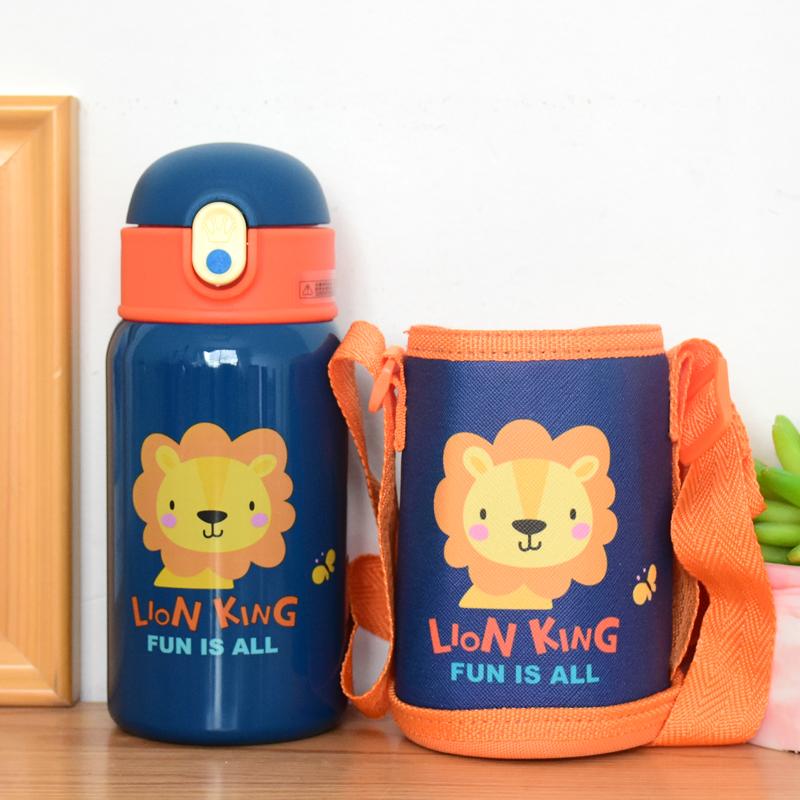 400Ml Trẻ Em Inox Ống Hút Giữ Nhiệt Cốc Tập Uống Có Ốp Lưng Hoạt Hình Chống Rò Rỉ Chân Không Trẻ Nhiệt Nước thermocup