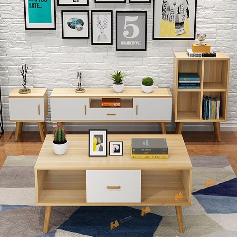 Made in VN Kệ tivi bằng gỗ công nghiệp Mộc Phát hiện đại gỗ mdf 17mm công ty Mộc Phát độ bền trên 30 năm AN051