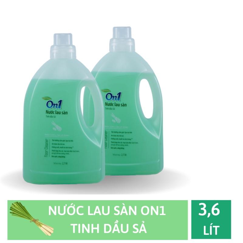 Nước lau sàn On1 tinh dầu Sả 3,6L LC301 sàn sạch, sáng bóng