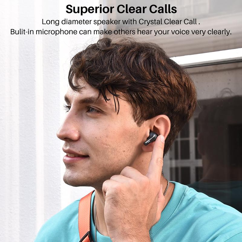 Tai nghe TOZO A2 Bluetooth 5.3, Tai nghe nhét tai không dây mini, Tai nghe nhét tai, Micrô tích hợp, Âm thanh sống động với hộp sạc Màu sắc: A2-Đen