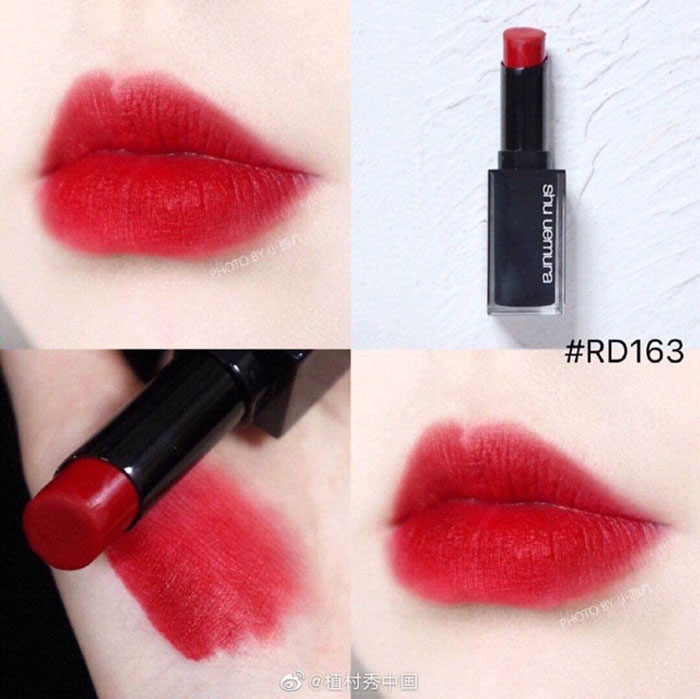 Son Shu Uemura Rouge Unlimited Matte M RD 163 Màu Đỏ Tươi Thuần (Chất Son Lì)