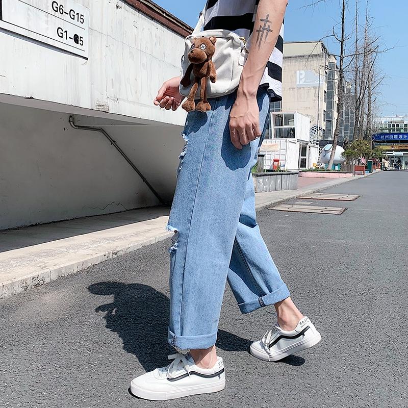 Quần Jeans Nam Ống Rộng Phong Cách Hip Hop Cá Tính