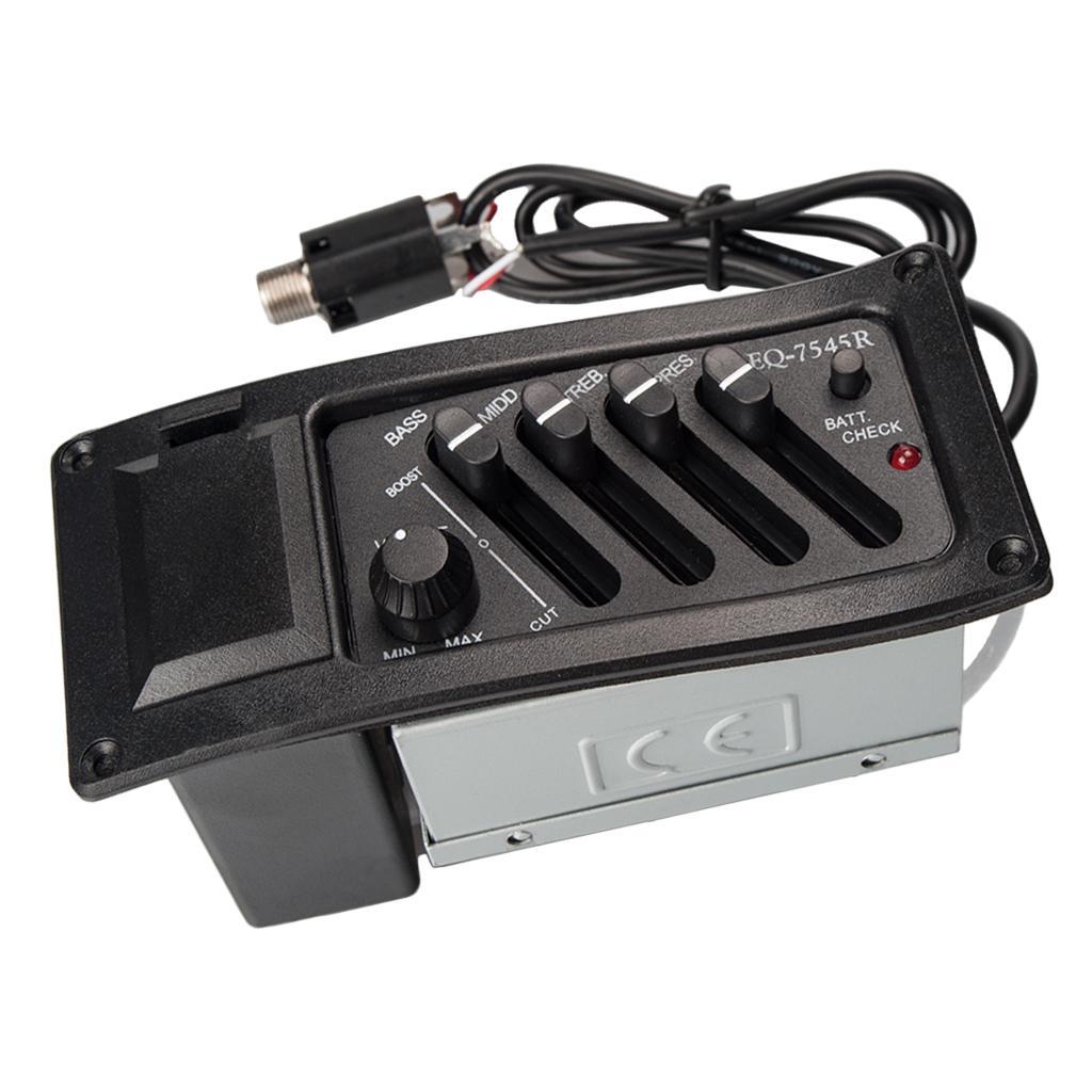 2X 7545R Acoustic Guitar 4 Band Preamp Amplifier Equalizer