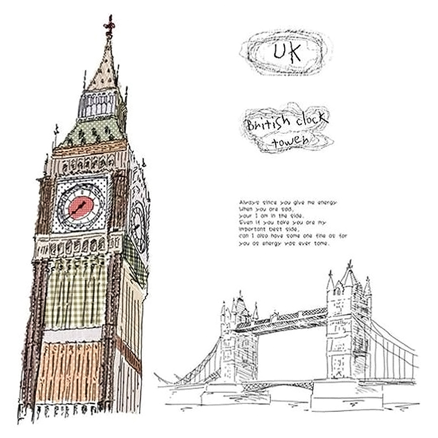 Decal Dán Tường Đồng Hồ Bigben Binbin PK152 (130 x 90 cm)