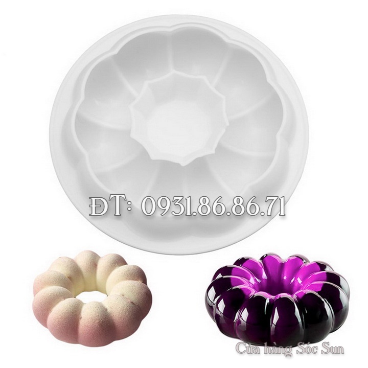 Khuôn silicon bí ngô tròn loại 21 cm - Mã số 1167