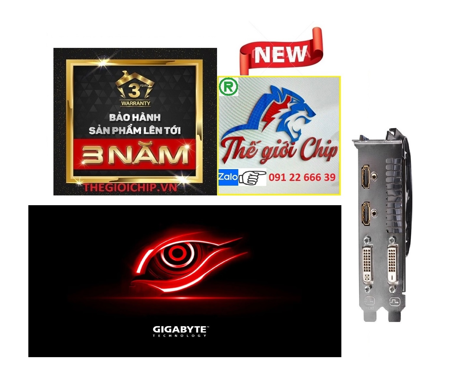 VGA GIGABYTE NVIDIA GeForce GTX 750Ti 2GB/1FAN - HÀNG CHÍNH HÃNG