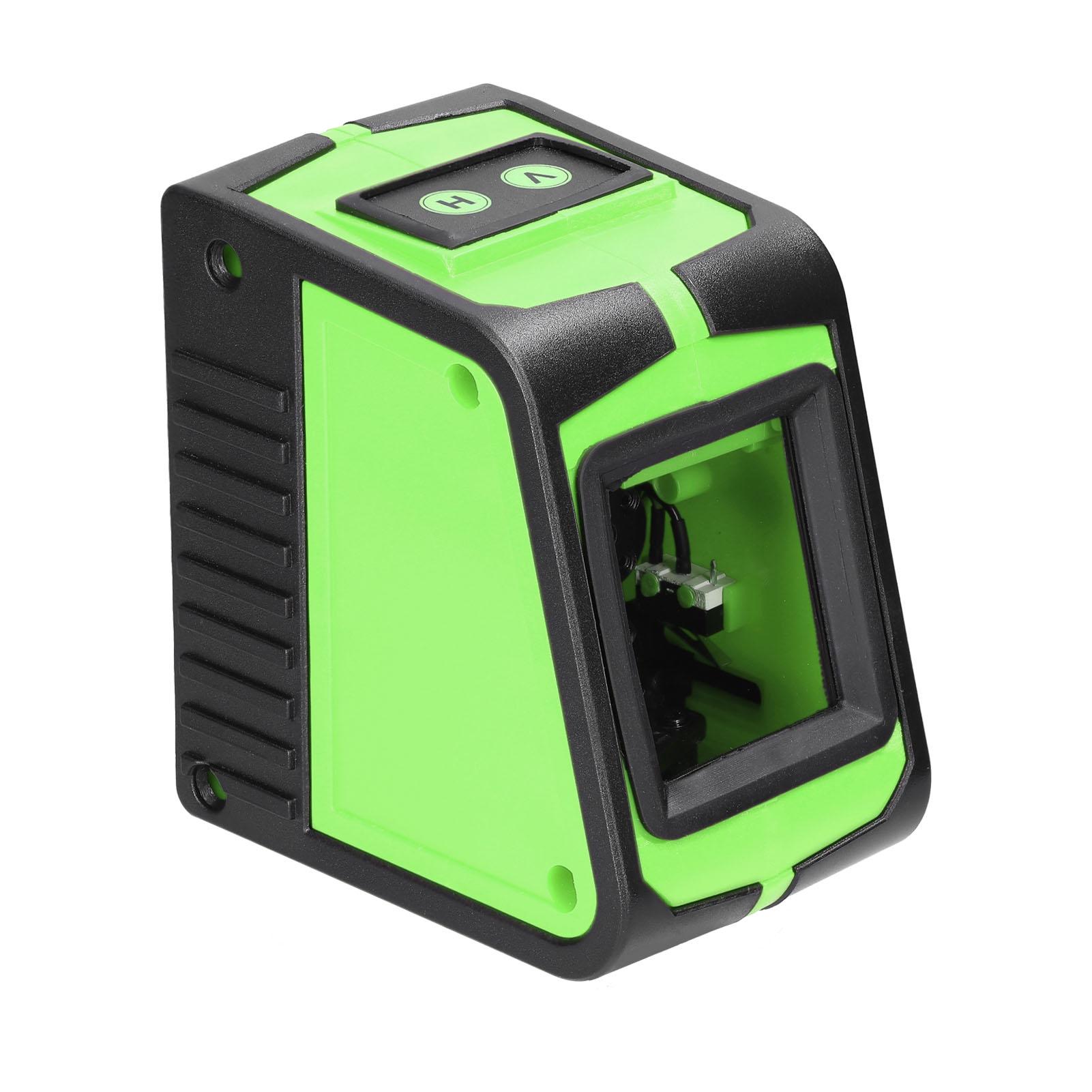 Multifunctional 2 Lines Laser Level Large Window Leveling Tool with 3° Self-leveling and Sound Light Alarm Function