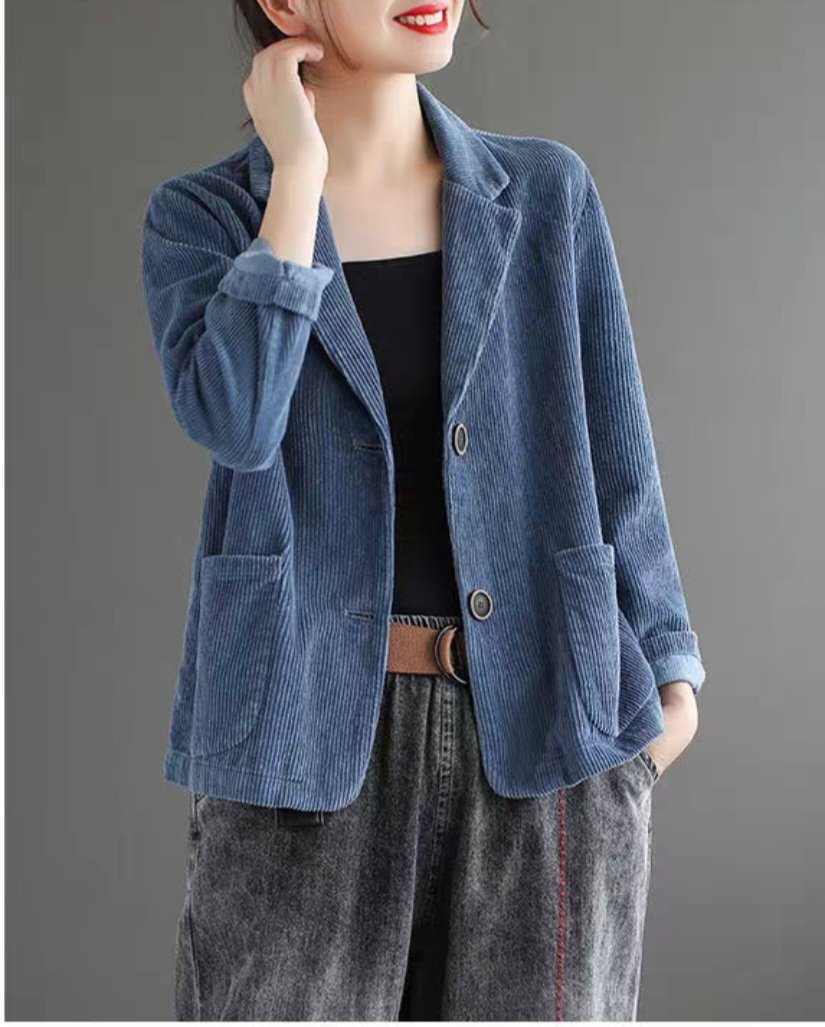Áo blazer nhung tăm chất mềm mịt, mặc lên siêu đẹp