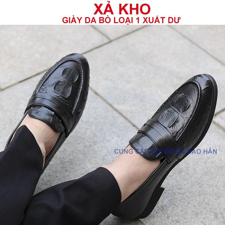 Giày Tây Nam Bảo Hân Mã D09- Màu Đen- Xuất Dư- Da Pu