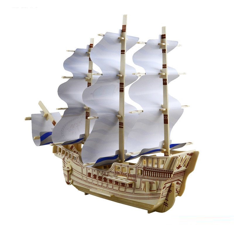 Đồ chơi lắp ráp gỗ 3D Mô hình Thuyền buồm Dream Ship WP-204