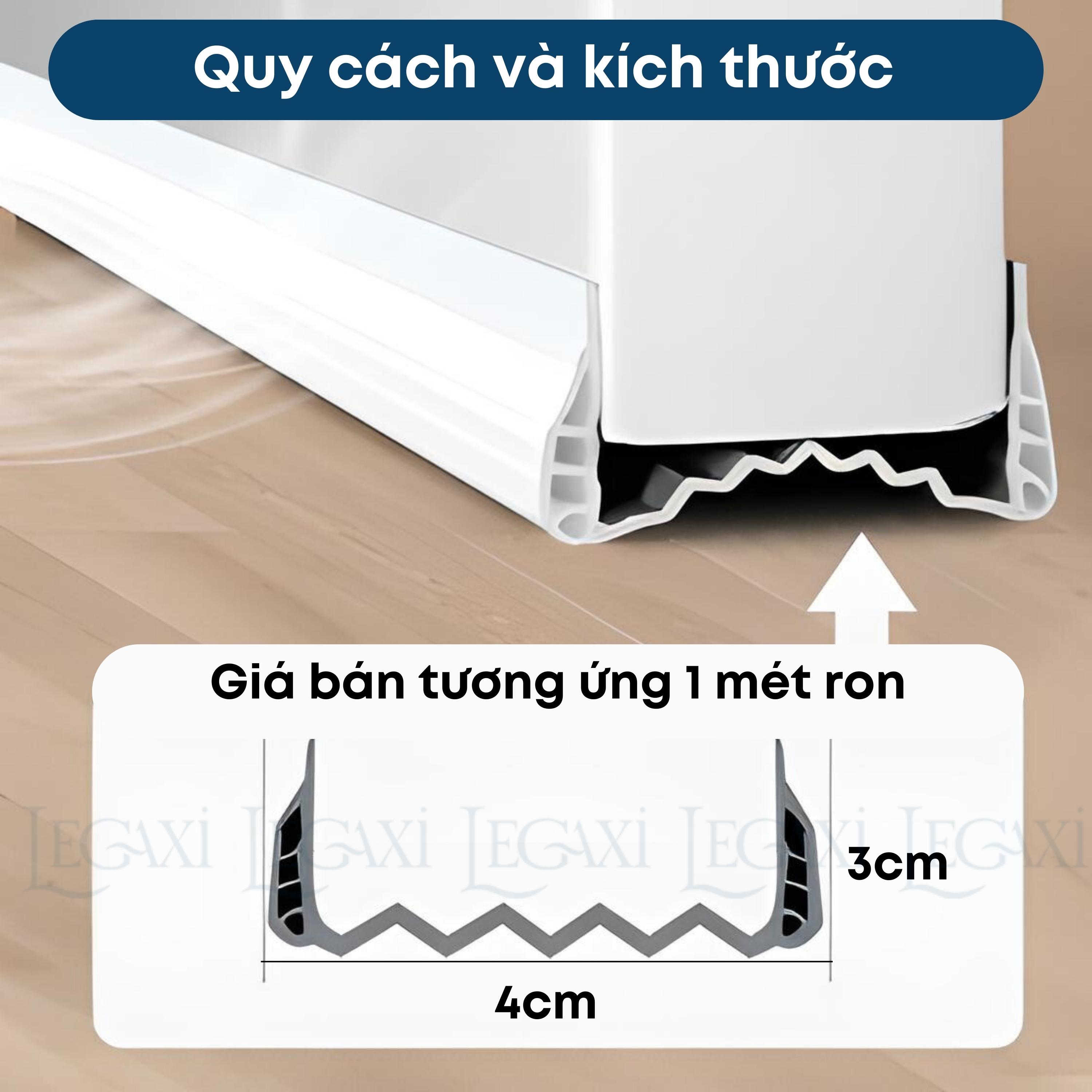 1 Mét ron cửa W, thanh chặn cửa, chắn khe hở chân cửa ngăn côn trùng, bụi, ngắn thoát hơi máy lạnh Legaxi