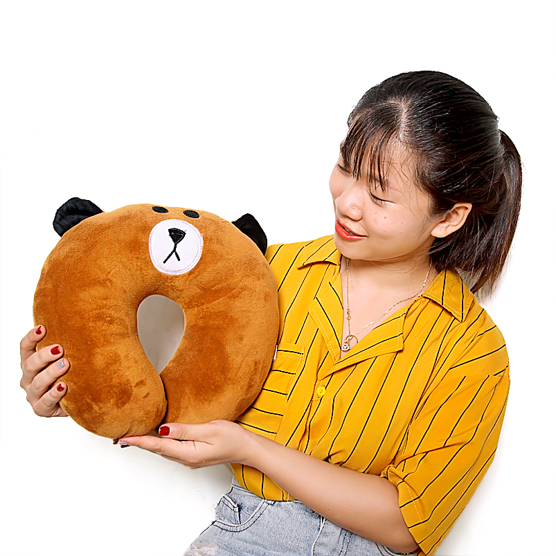 Gối kê cổ chữ U Brown xinh xắn size 30cm