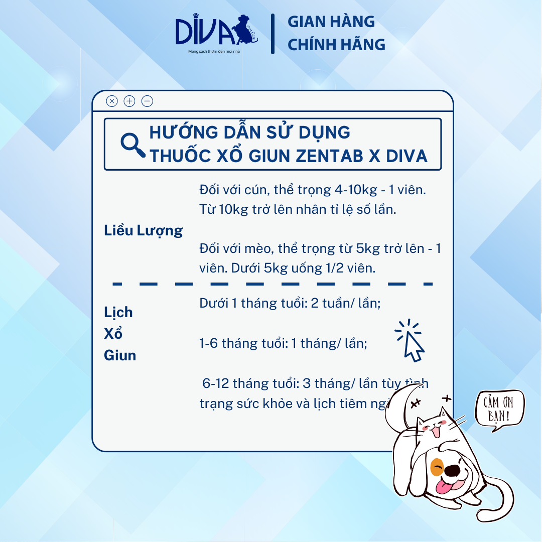 VIÊN UỐNG XỔ GIUN HƯƠNG SỮA DÊ DIVA X ZENTAB HỘP 100 VIÊN