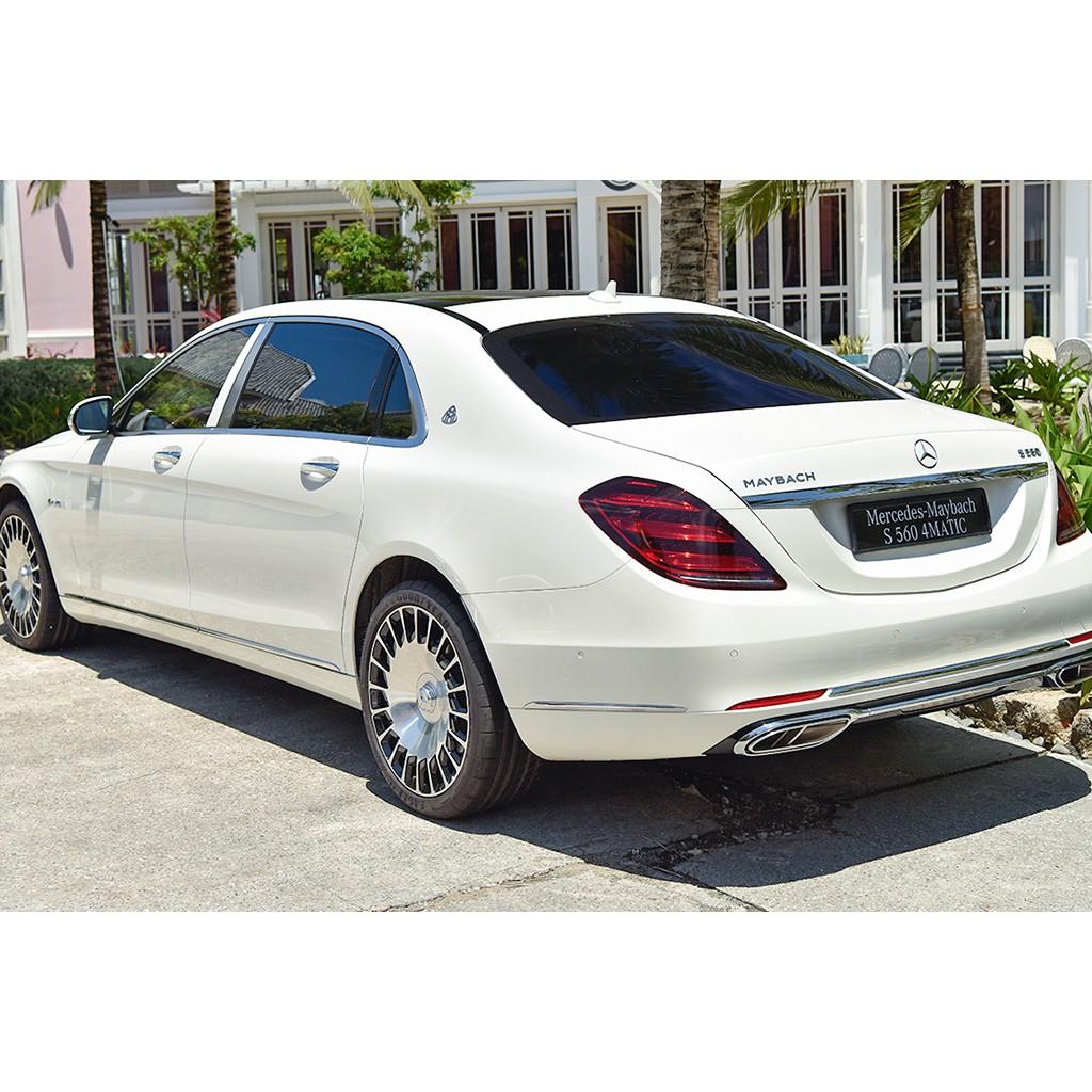 Decal tem chữ S560 dán đuôi xe ô tô Maybach, chất liệu nhựa ABS cao cấp