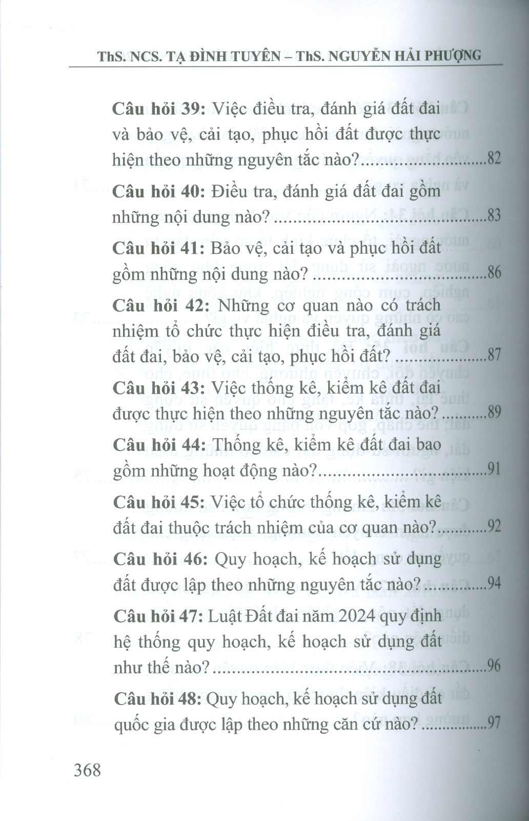 200 Câu Hỏi Và Trả Lời Về Luật Đất Đai Năm 2024 (Sách chuyên khảo) - ThS. NCS. Tạ Đình Tuyên, ThS. Nguyễn Hải Phượng