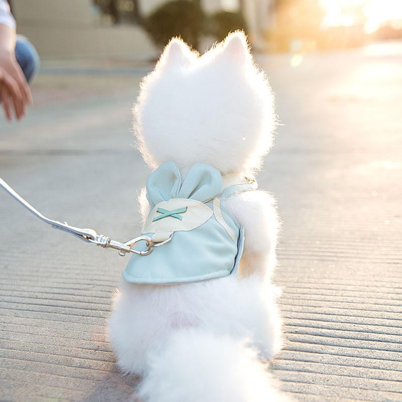Áo gi lê phong cách cho chó mèo - kèm dây dắt