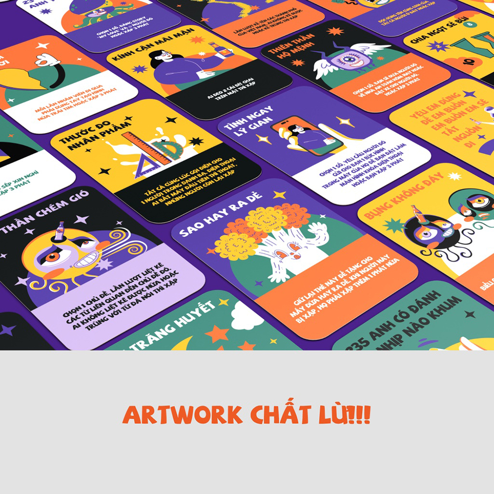 Drinking Game XẬP XÌNH - Quẩy tới bến Board Game Thẻ Bài 80 Lá