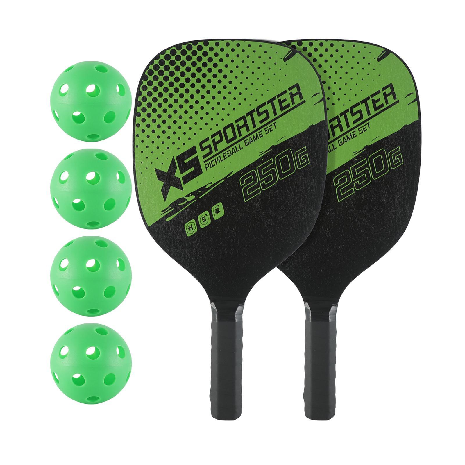 Pickleball Paddles Set of 2 Pickleball Rackets Professional with Carrying Bag Paddle for Pickleball and Ball Set Beginners 2 Players Unisex Pros