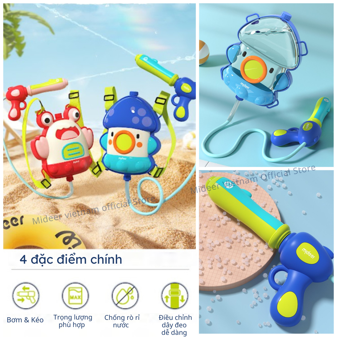 Đồ chơi balo bắn nước đồ chơi balo Mideer Backpack Water Gun