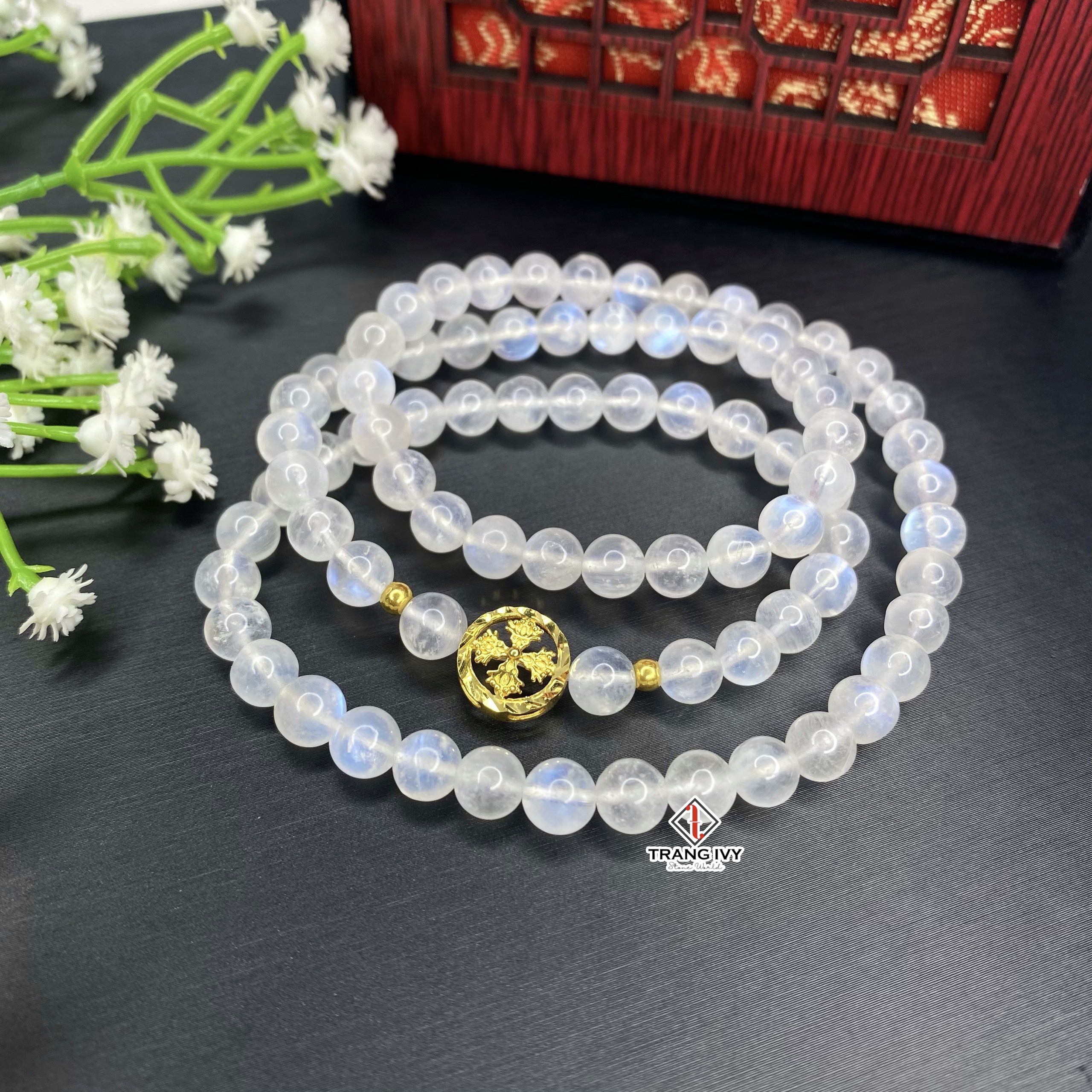 Chuỗi Moonstone Mix Charm Pháp Luân