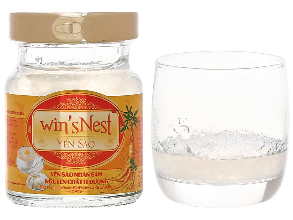 Lốc 6 lọ Yến sào win'sNest 20% tổ yến chưng sẵn nhân sâm ít đường (420ml/6 lọ)