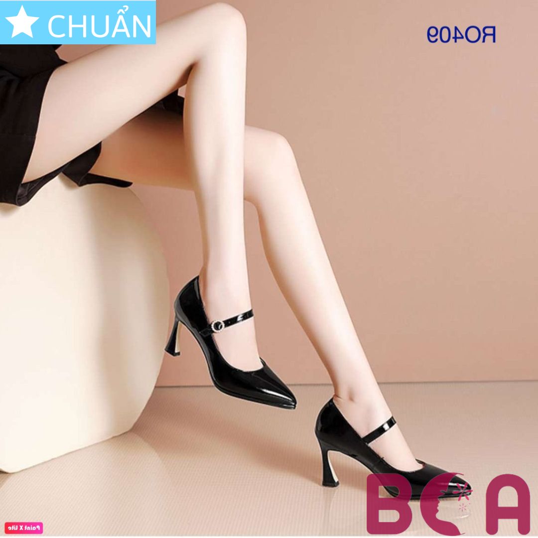 Giày cao gót nữ 7p RO409 ROSATA tại BCASHOP bít mũi, gót trụ nhỏ các điệu tạo sự tinh tế cho cô nàng công sở - màu đen