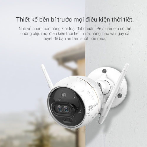 Camera Wifi Ezviz C3X 2MP 1080P Ngoài Trời Bản Mắt Kép, Có Màu Ban Đêm, AI Thông Minh - Hàng Chính Hãng