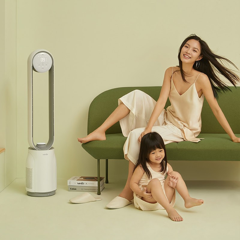 Quạt Không Cánh XIAOMI KEHEAL A4 PRO Diệt Khuẩn UV Kiêm Lọc Không Khí Gồm 12 Cấp Độ Gió, Giảm Độ Ồn Với Góc Quay Rộng Hơn 150 Độ Công Nghệ Lọc Khử Khuẩn Ion - Hàng Nhập Khẩu