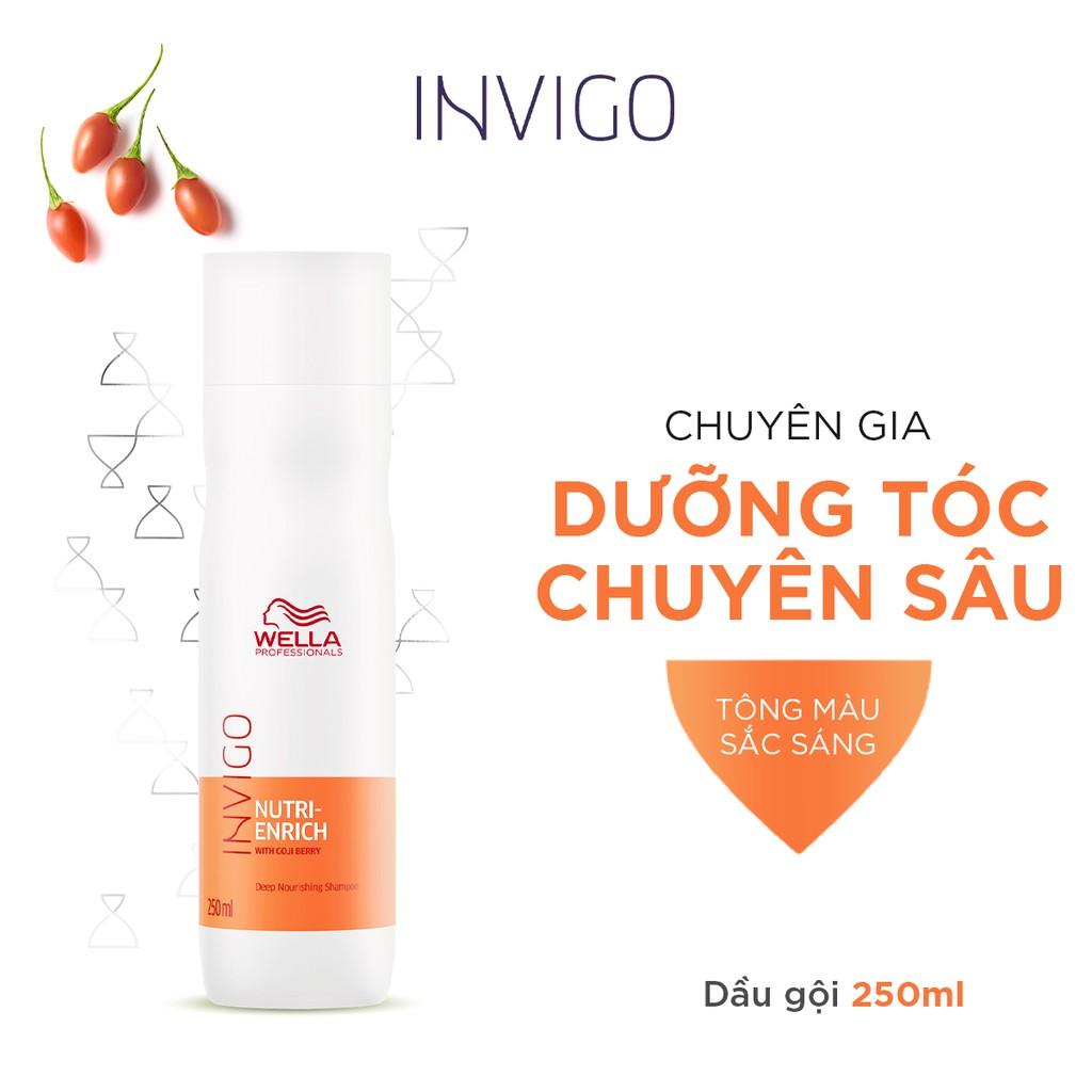 Dầu Gội Wella Invigo Tăng Cường Dưỡng Chất, Phục Hồi Tóc Khô Xơ Nutri Enrich Shampoo 250ml/1000ml