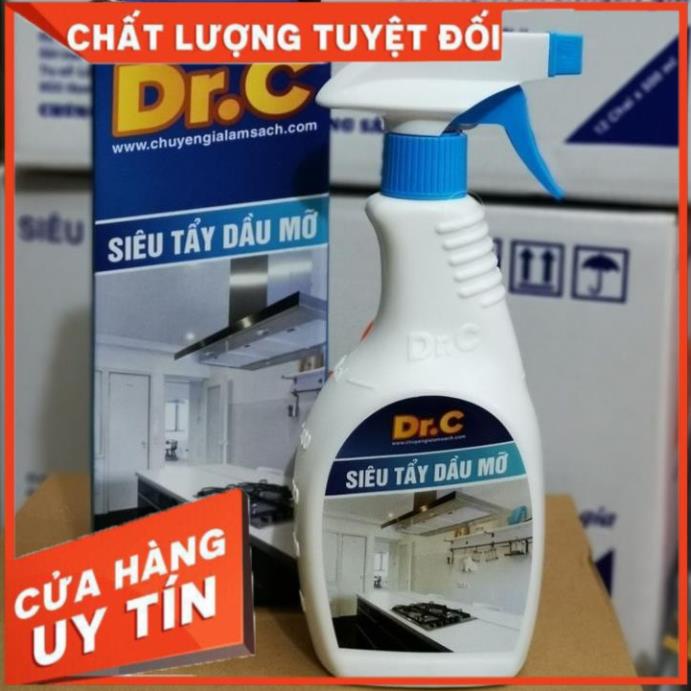 Combo Dr.C CHÍNH HÃNG siêu tiết kiệm ( Siêu tẩy dầu mỡ Dr. C + Làm sạch sàn gạch, thiết bị men sứ Dr.C - S90 ( 1 lít))