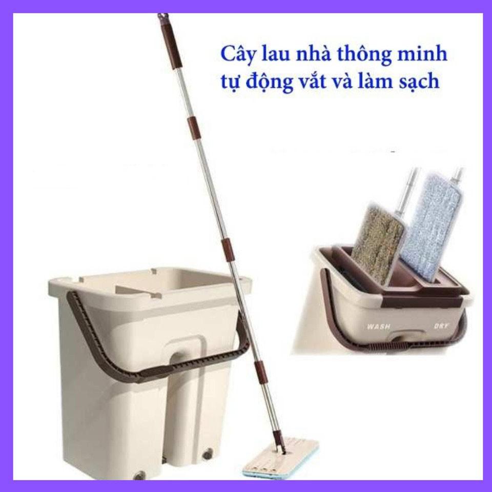 Loại To Bộ Chổi Lau Nhà Cây Lau Nhà Tự Vắt 360 Độ Chính Hãng Cao Cấp Tặng Kèm 2 Bông Lau