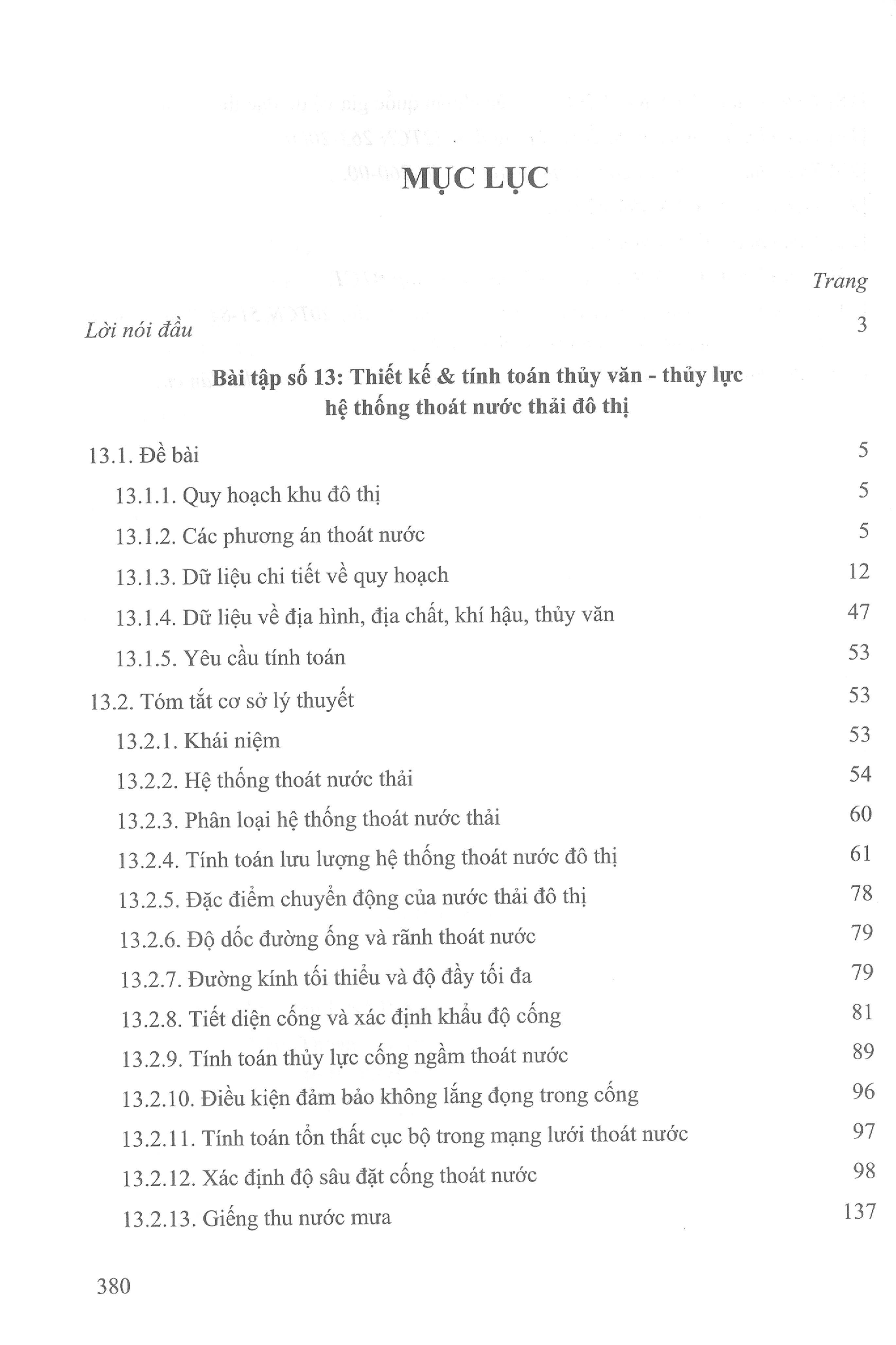 Bài Tập Và Hệ Thống Bảng Tra Thủy Văn Công Trình Giao Thông (Tập 5): Thiết Kế Và Tính Toán Thủy Văn - Thủy Lưc Hệ Thống Thoát Nước Thải Đô Thị