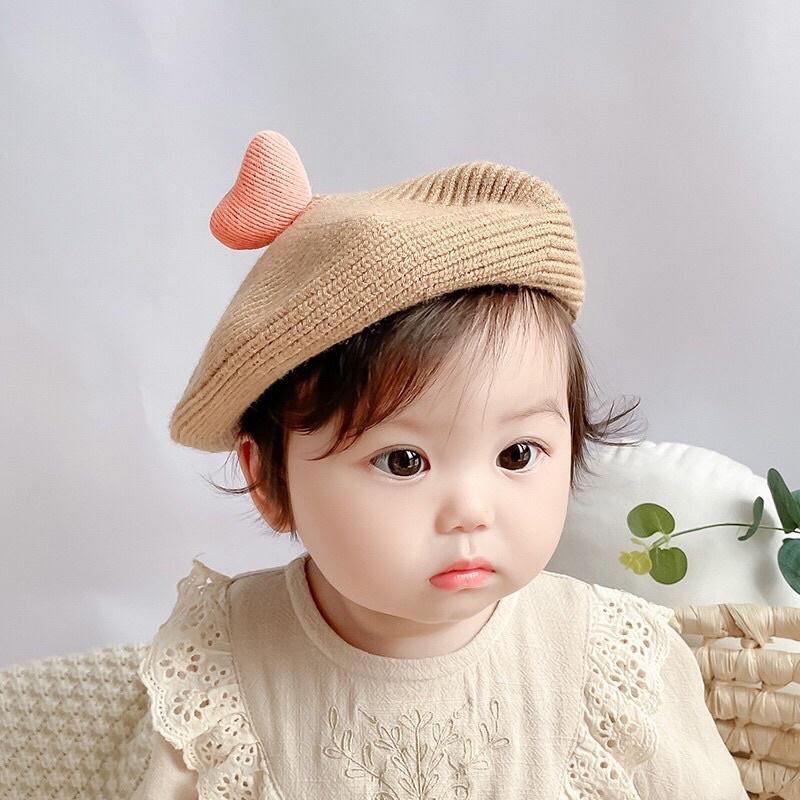 Nón Mũ nồi tim đáng yêu cho bé gái (6 tháng-4 tuổi