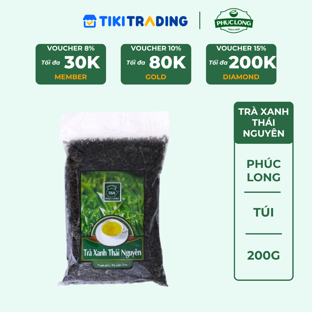 Trà xanh Thái Nguyên 200g Phúc Long