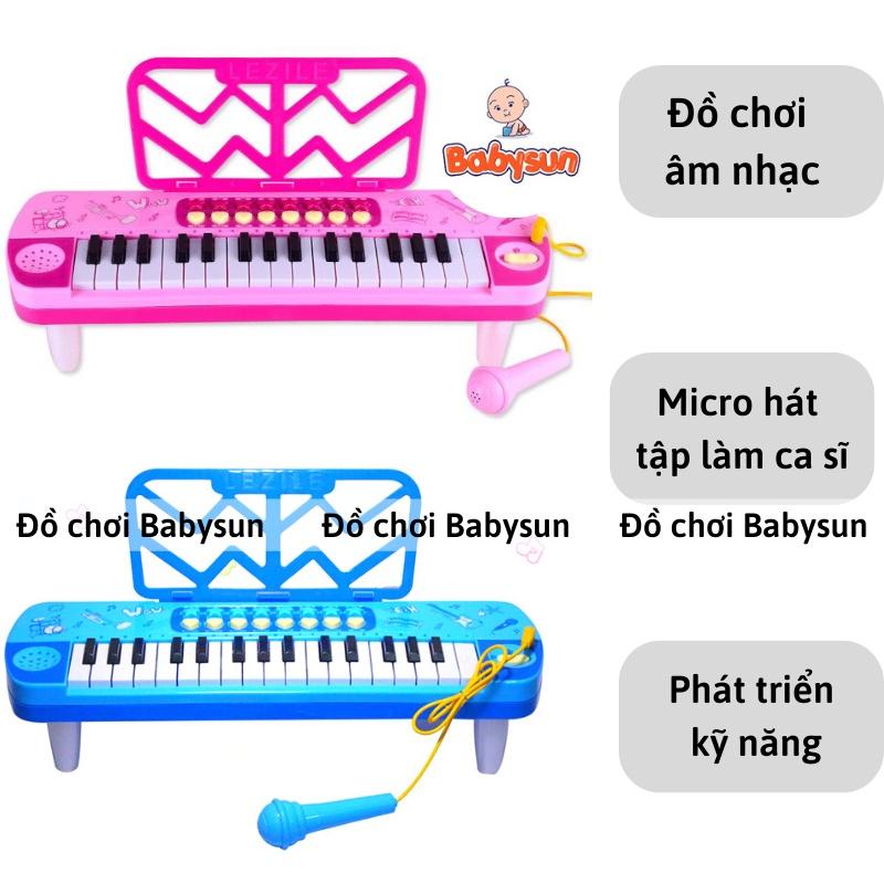 Đồ chơi đàn piano có micro cho bé trai, bé gái- có đèn nhạc âm thanh chuẩn