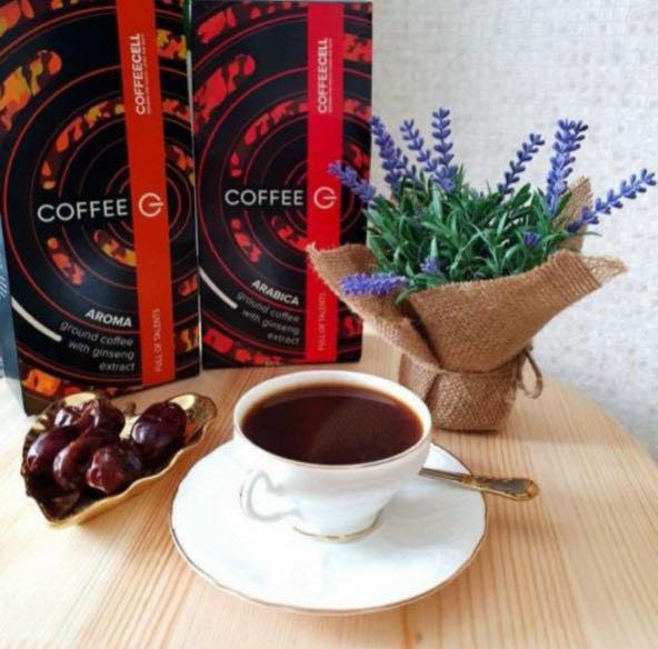 [SỐC 488K] Cà phê Nhân sâm rang xay Coffee G Aroma / Arabica (Gói 250g) - COFFEECELL - Hàng Chính Hãng