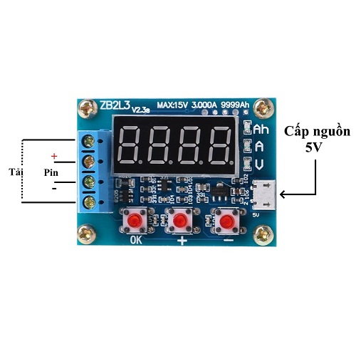 MẠCH TEST DUNG LƯỢNG ZB2L3 CHO PIN LI-ION LITHIUM 18650 1.2 – 12V