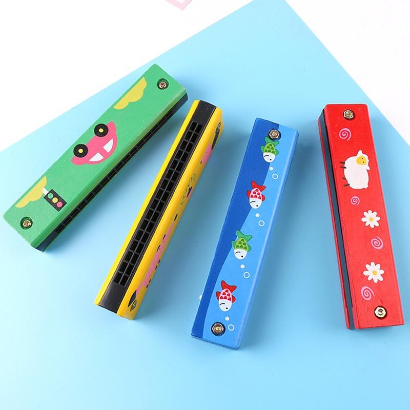 1 Chiếc Kèn Harmonica Bằng Gỗ 16 Lỗ Cho Bé