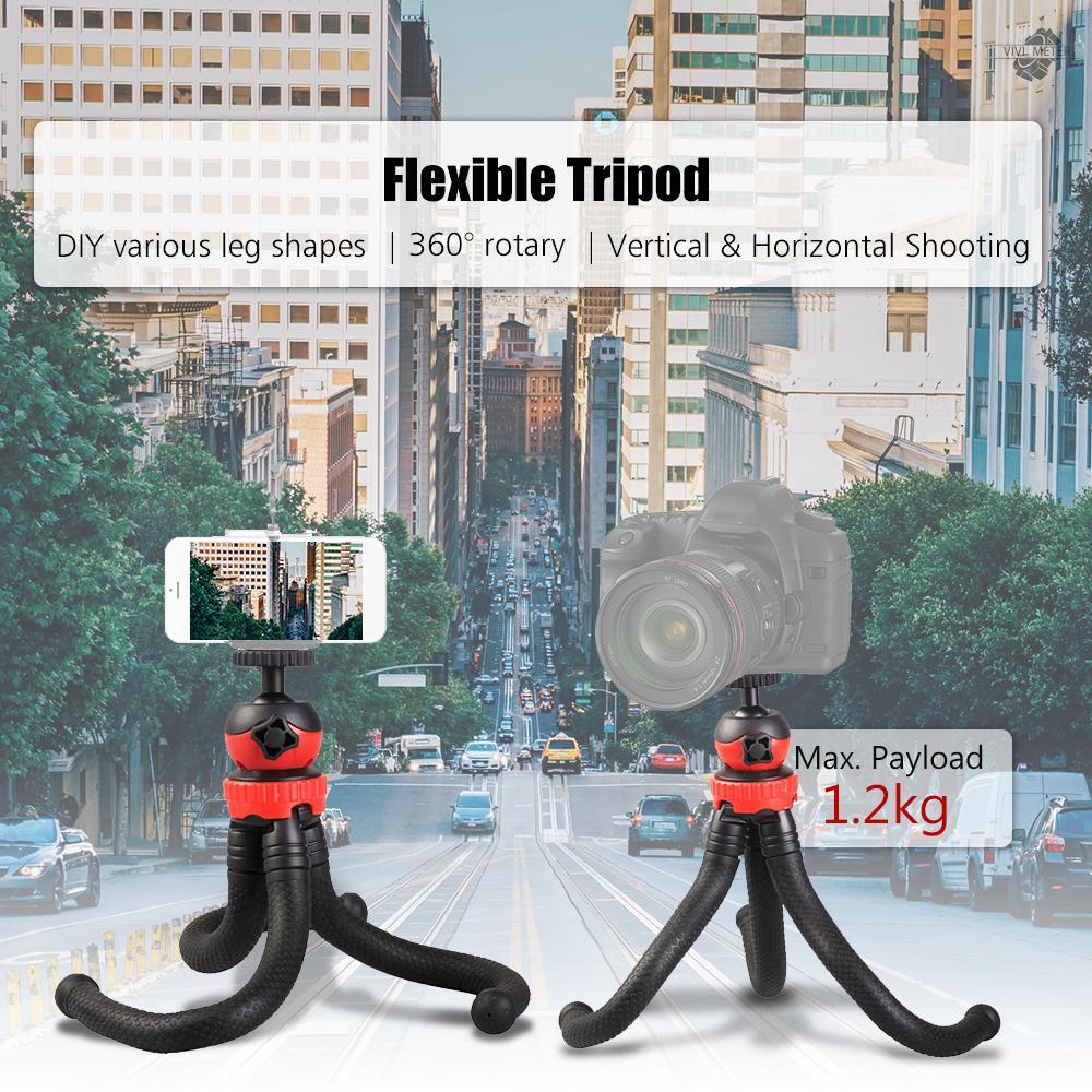Giá Đỡ Ba Chân Mini Hình Bạch Tuộc Linh Hoạt Với Đầu Bi Xoay 360 Độ Cho Máy Ảnh Dslr Action Smartphone