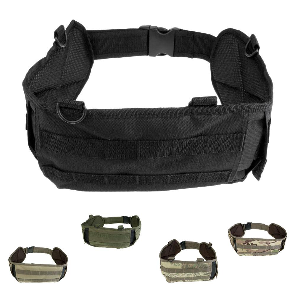 Tactical Battle Molle Belt Webbing Combat Waist Padded Belt