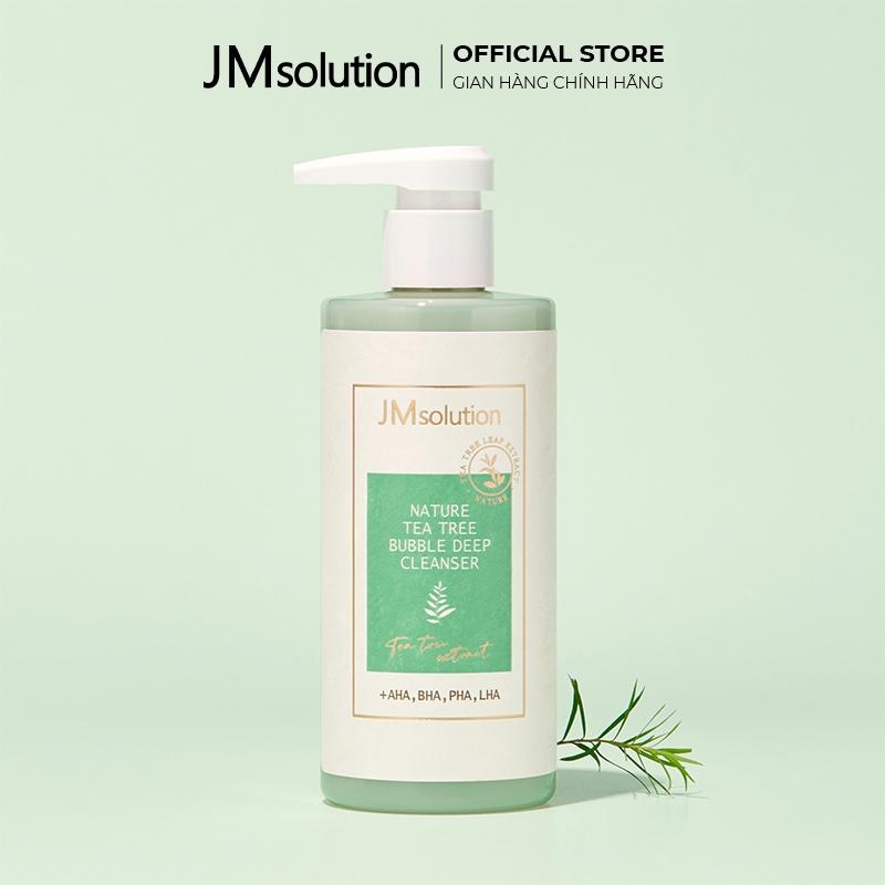 Tẩy Trang Dạng Bọt Cho Da Mụn JMsolution Nature Tea Tree Bubble Deep Cleanser 300ml