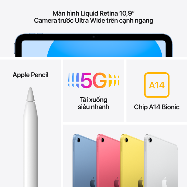 Apple iPad 10.9-inch (10th Gen) Wi-Fi, 2022