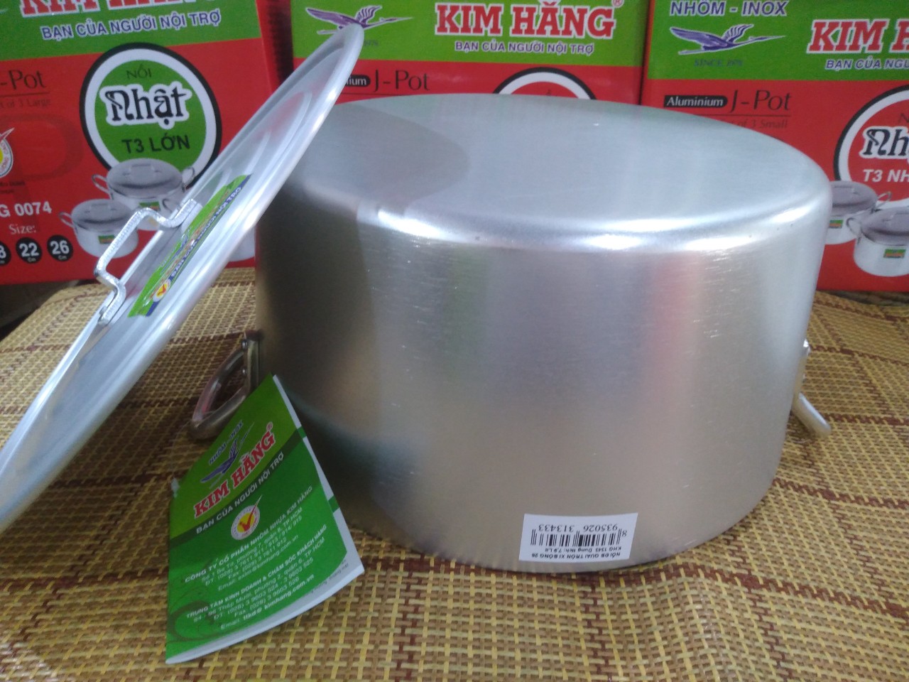 Nồi Nhôm Dày Kim Hằng Size 16, 18, 20, 22, 24, 26, 28, 30, 32, 34, 36, 38, 40, 42, 44, 50Cm - 30Cm
