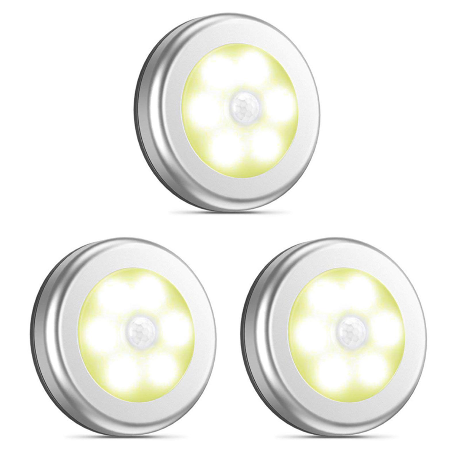 Đèn nhà thông minh tự dính tường Đèn cảm ứng cơ thể người với 6 đi ốt phát sáng